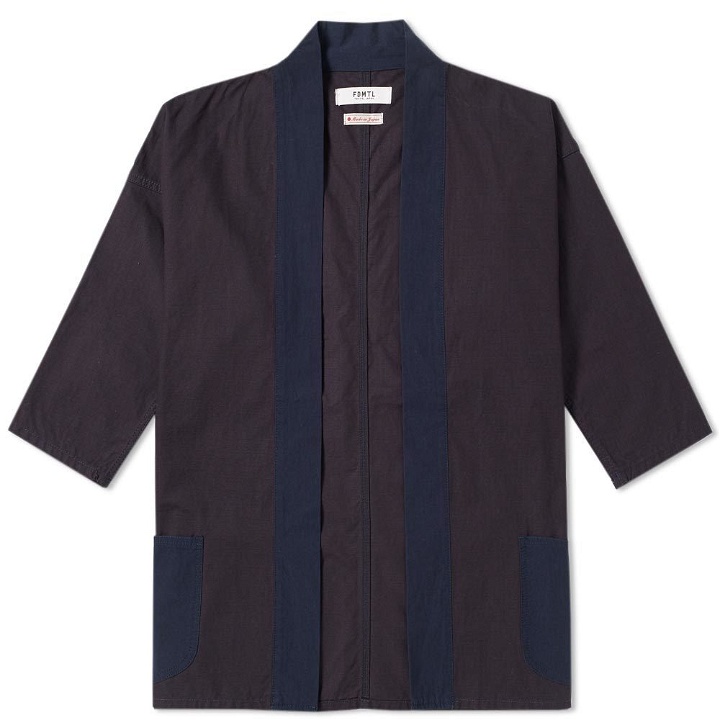 Photo: FDMTL Kimono Short Coat Blue
