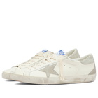Golden Goose Men's Super Star Suede Sneaker in White/Ice/Grey
