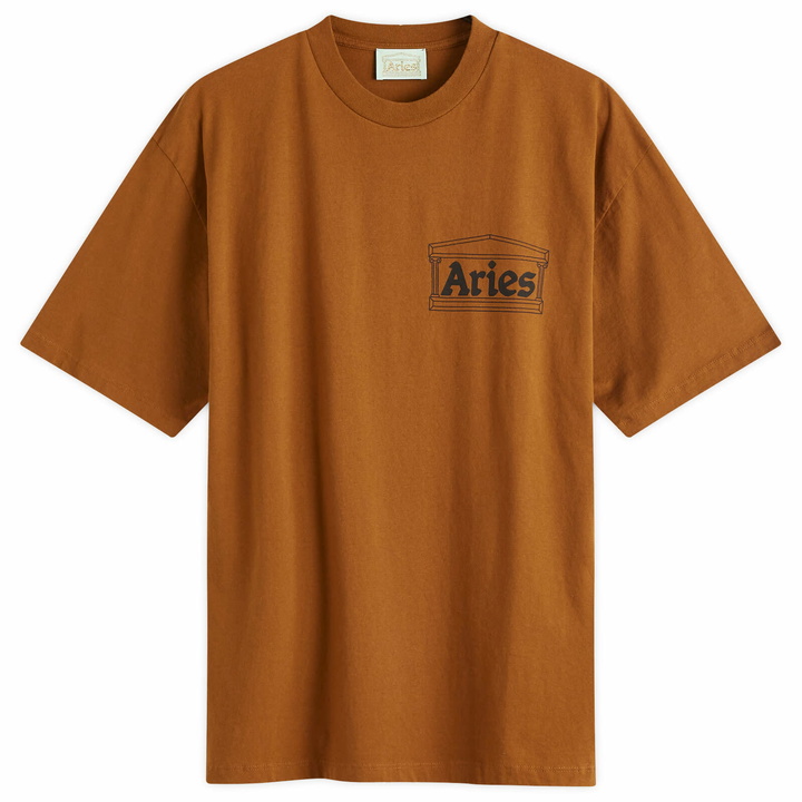 Photo: Aries Men's Temple T-Shirt in Brown