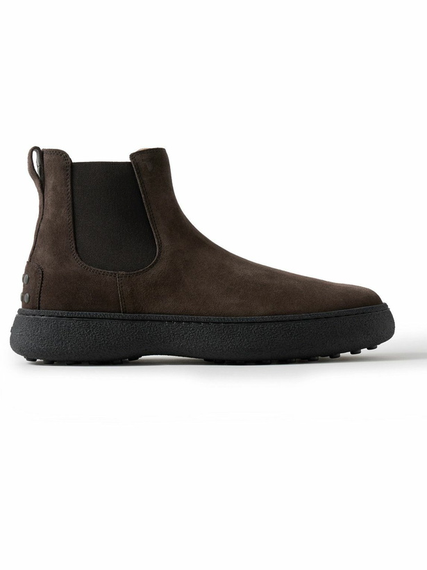 Photo: Tod's - Suede Chelsea Boots - Brown