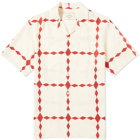 Portuguese Flannel Men's Diamonds Vacation Shirt in White/Red