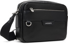 Lacoste Black Ossian Leather Reporter Bag