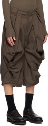 ænrmòus Brown Deepi Crescent II Shorts