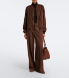 Varley Checked twill wide-leg pants