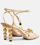 Ferragamo Karina metallic leather sandals