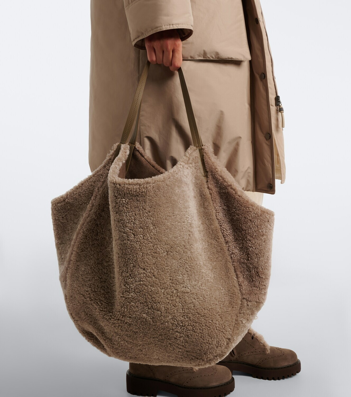 Brunello Cucinelli Duo Large reversible leather tote bag