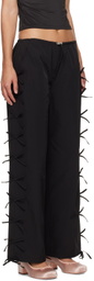 Sandy Liang Black Poppet Track Pants