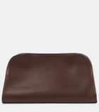 The Row Peggy leather clutch
