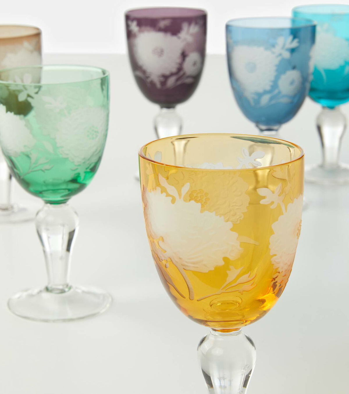 Polspotten Peony set of 6 wine glasses
