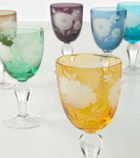 Polspotten Peony set of 6 wine glasses