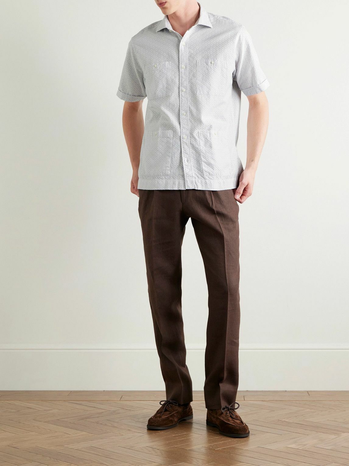 Sid Mashburn - Marquez Embroidered Cotton-Voile Shirt - White