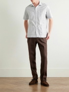 Sid Mashburn - Marquez Embroidered Cotton-Voile Shirt - White