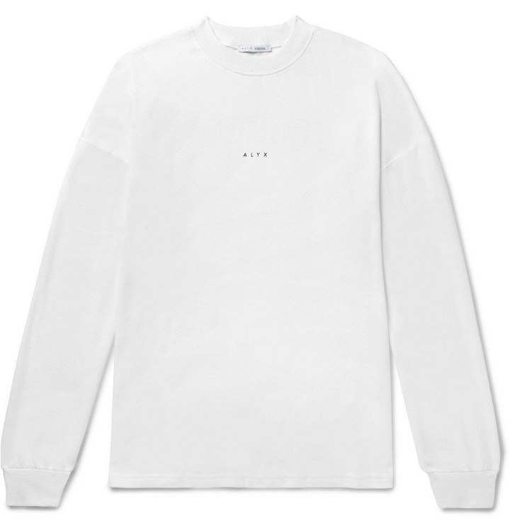 Photo: 1017 ALYX 9SM - Printed Cotton-Blend Jersey T-Shirt - Men - White