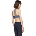 adidas Originals Blue All Me 3-Stripe Sports Bra