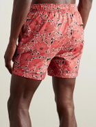 Onia - Charles Straight-Leg Mid-Length Floral-Print Swim Shorts - Red