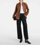 Toteme Cotton twill wide-leg pants