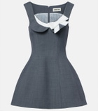 Shushu/Tong Bow-detail twill minidress