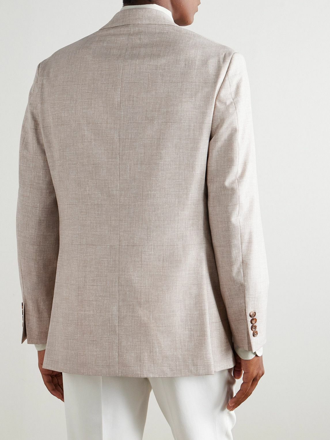 Richard James - Chapman Checked Virgin Wool Suit Jacket - Neutrals