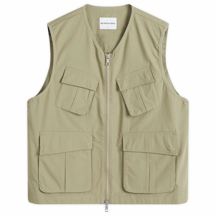 Photo: MKI Men's Ripstop Cargo Vest in Sage Green