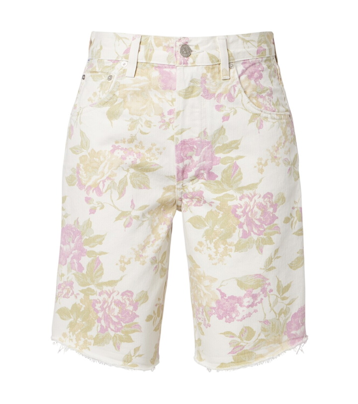 Photo: Citizens of Humanity Ayla floral denim Bermuda shorts