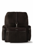 Zegna - Logo-Embossed Braided Leather Backpack