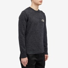 Alexander McQueen Men's Jewelled Seal Logo Crew Neck Jumper in Charcoal