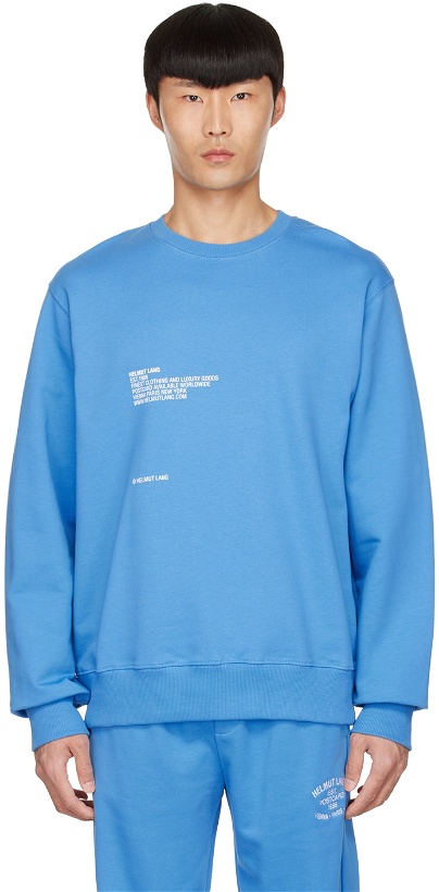 Photo: Helmut Lang Blue Cotton Sweatshirt