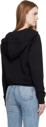 Jil Sander Black Cotton Terry Zip-Up Hoodie