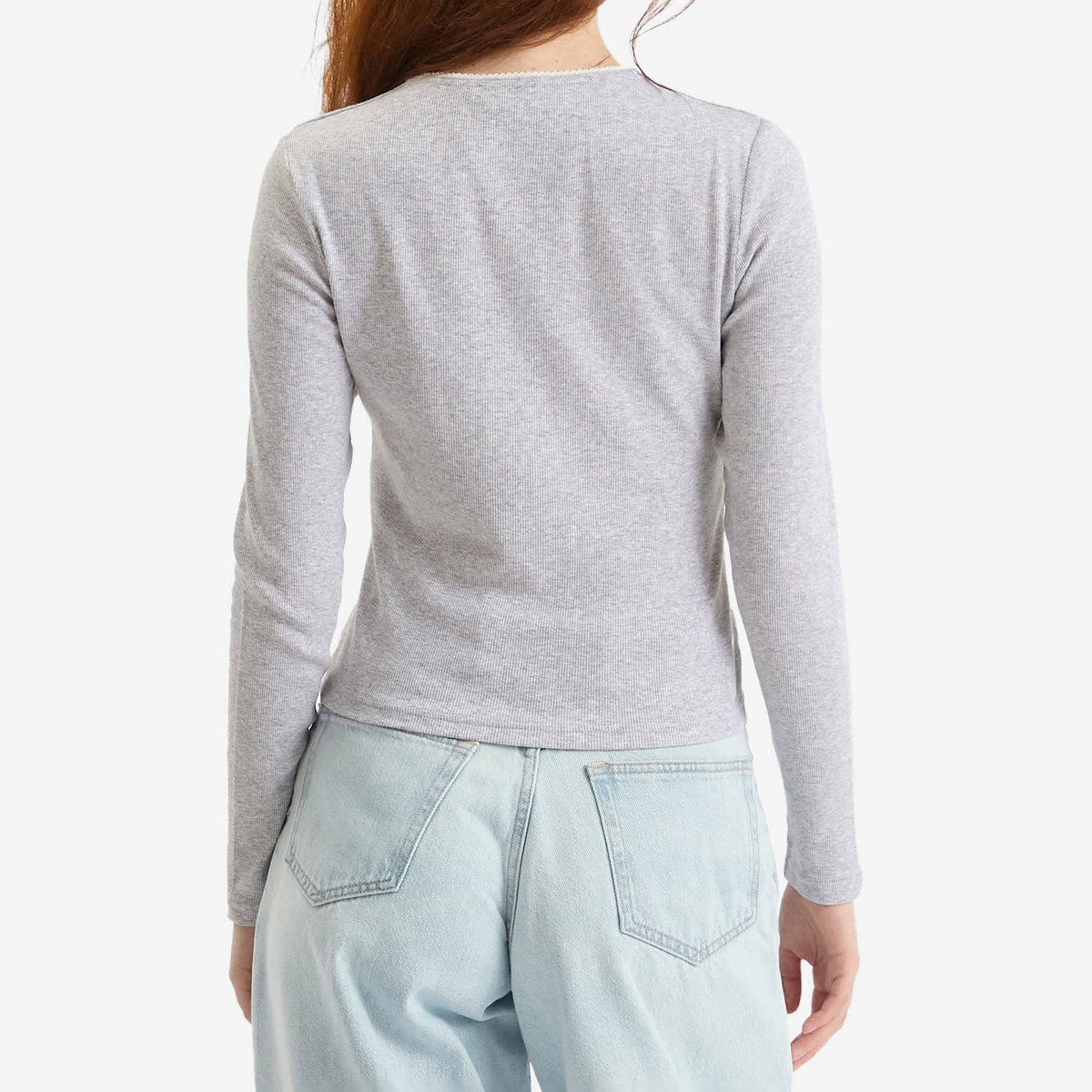 Samsøe Samsøe Women's Sajune Long Sleeve Cardigan in Light Grey Mel.