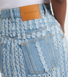 Nina Ricci Striped denim pencil skirt