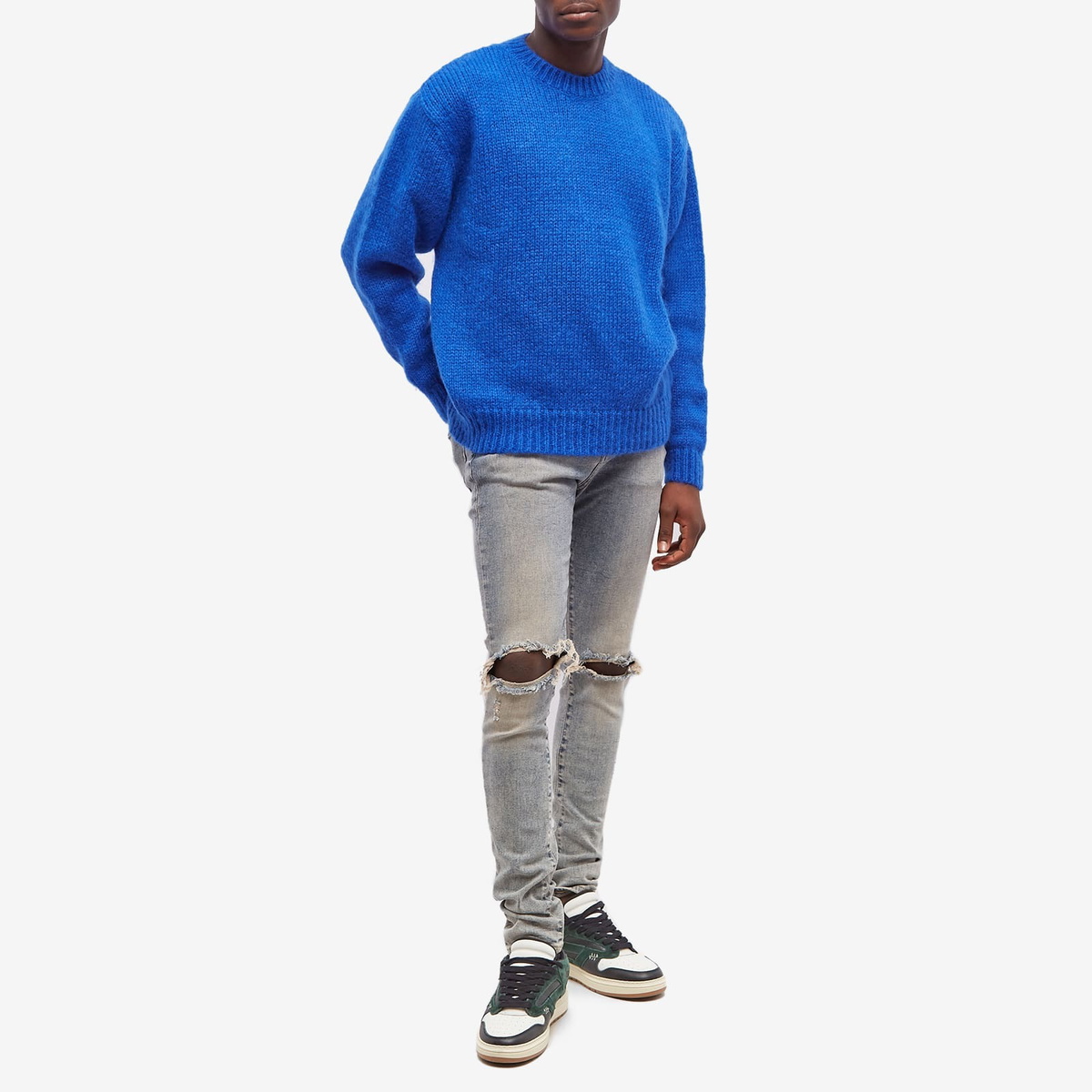 Represent Men's Mohair Sweater in Cobalt Blue Represent