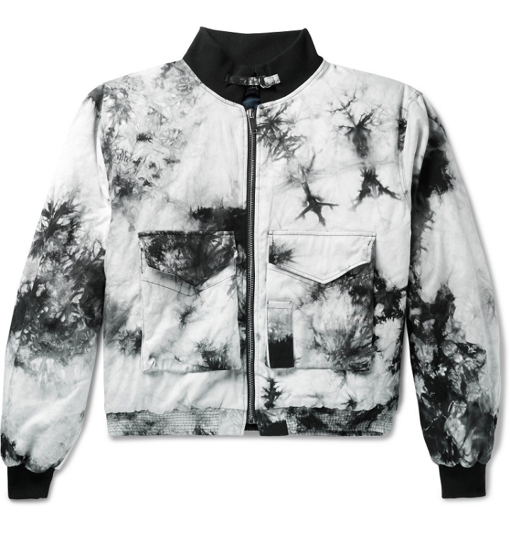Photo: BILLY - Tie-Dyed Cotton-Twill Bomber Jacket - White