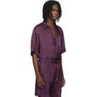 Dries Van Noten Red & Purple Button-Down Shirt