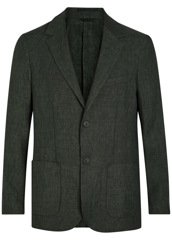 Photo: Sunspel Linen Blazer Dark Green