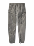 Rick Owens - Bauhaus Tapered Leather Cargo Drawstring Trousers - Brown
