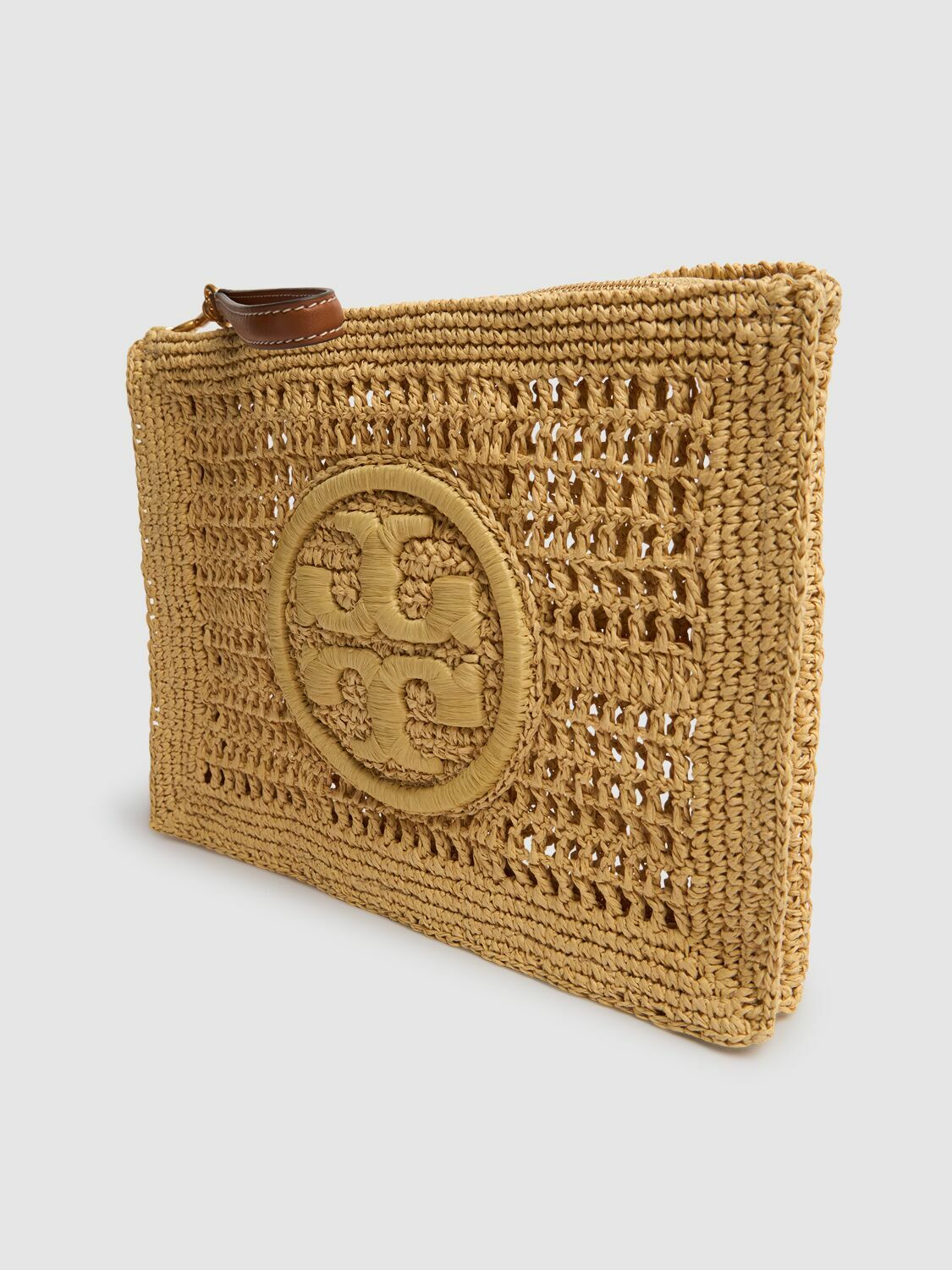 TORY BURCH Ella Crochet Straw Pouch