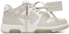 Off-White White & Beige Out Of Office Sneakers