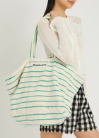 Bongusta Naram Weekend Striped Terry - White And Green - One Size