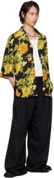 LU'U DAN Black & Yellow CLOT Edition Short Sleeve Shirt