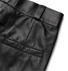 Fear of God for Ermenegildo Zegna - Tapered Belted Pleated Leather Trousers - Black