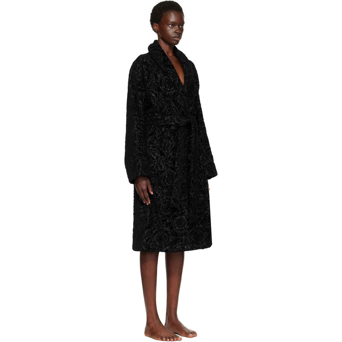Versace Gray Barocco Bathrobe