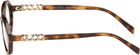 Gucci Brown Oval Optical Glasses