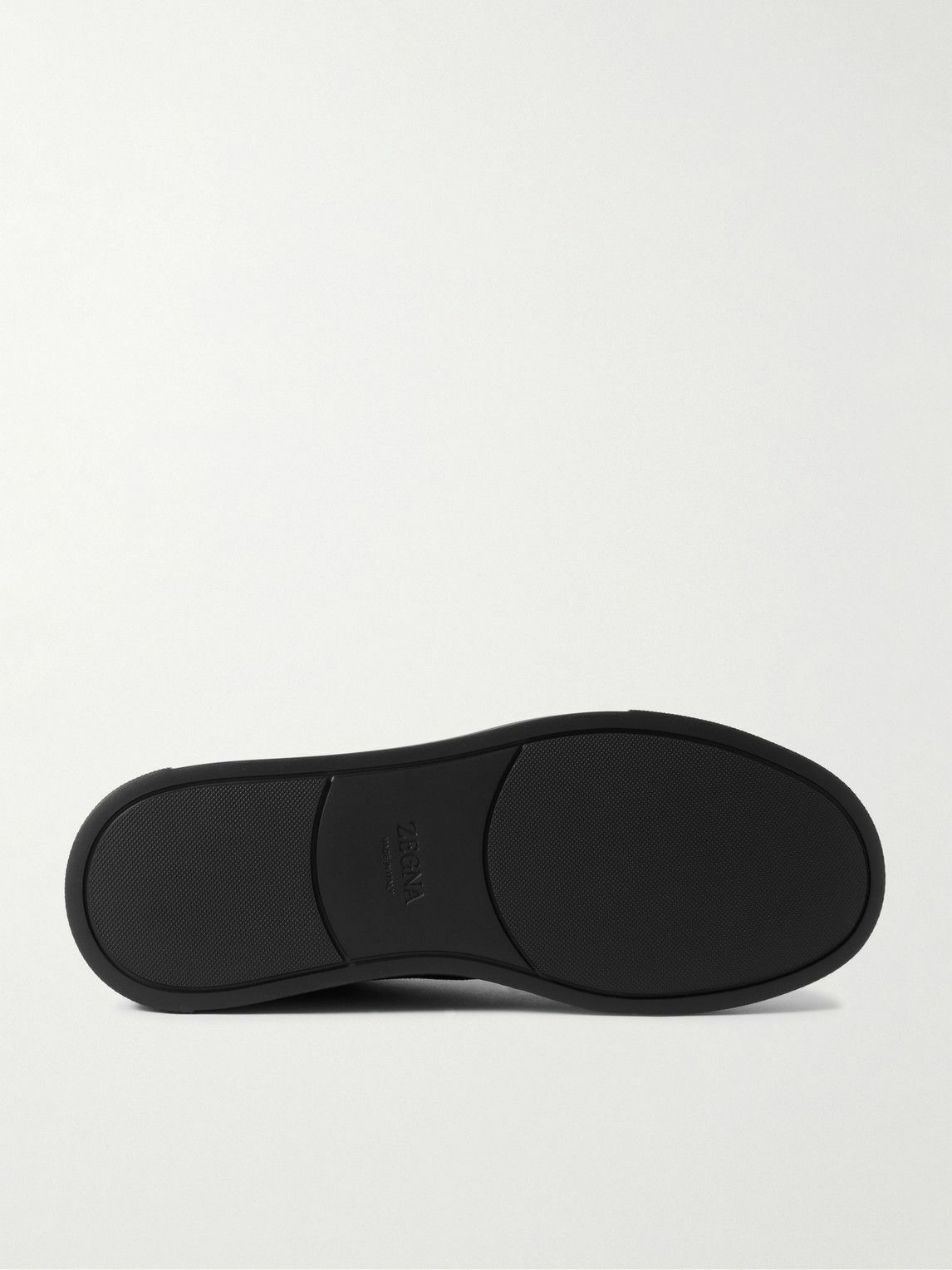 Zegna - Triple Stitch™ Suede Slip-On Sneakers - Black