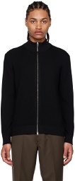 Second/Layer Black Zip Sweater