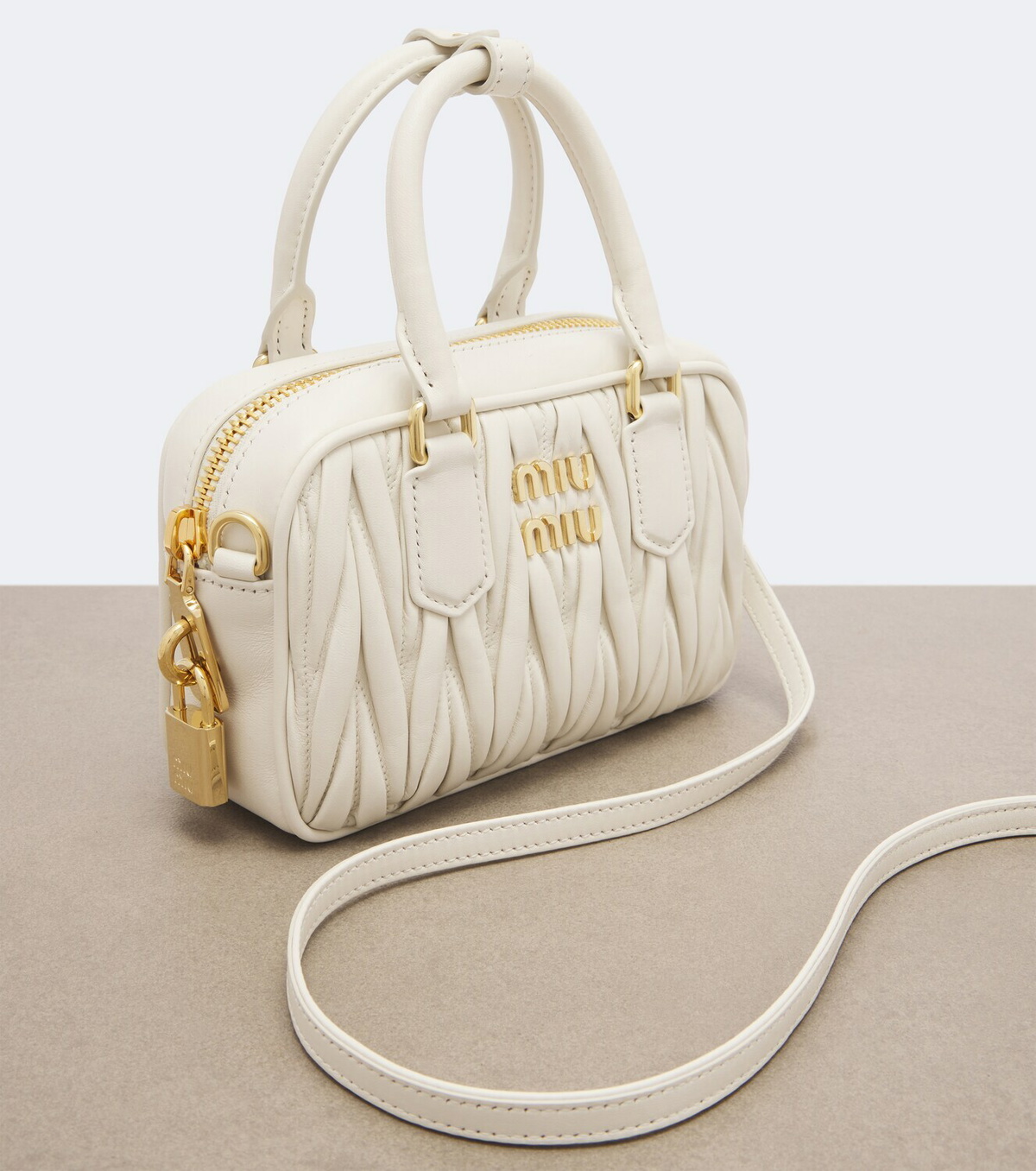 Miu Miu Arcadie Small leather top-handle bag