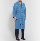 Orlebar Brown - 007 Dr No Cotton-Terry Robe - Blue