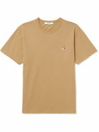 Maison Kitsuné - Logo-Appliquéd Cotton-Jersey T-Shirt - Neutrals