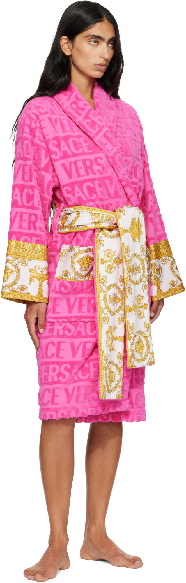 Versace Pink 'I Heart Baroque' Bathrobe