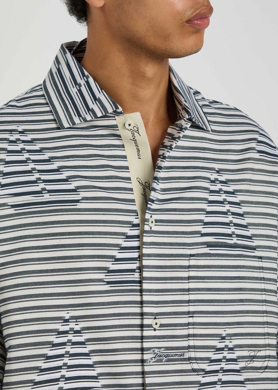 Jacquemus La Chemise Plage Striped Jacquard Cotton Shirt Multicoloured