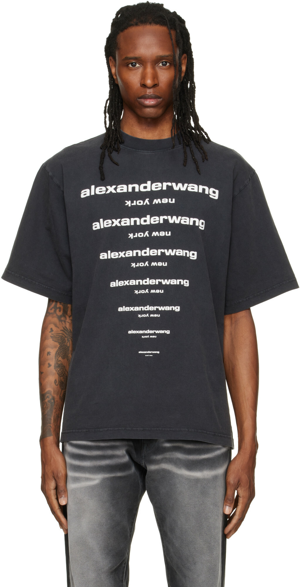 Alexander Wang White Graphic 'Beefy' T-Shirt Alexander Wang